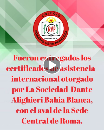 Certificado de Asistencia Internacional Colegio Rosario Vera